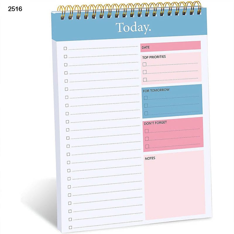 2516 Planner Spiral 25X16.5Cm 50Sheet