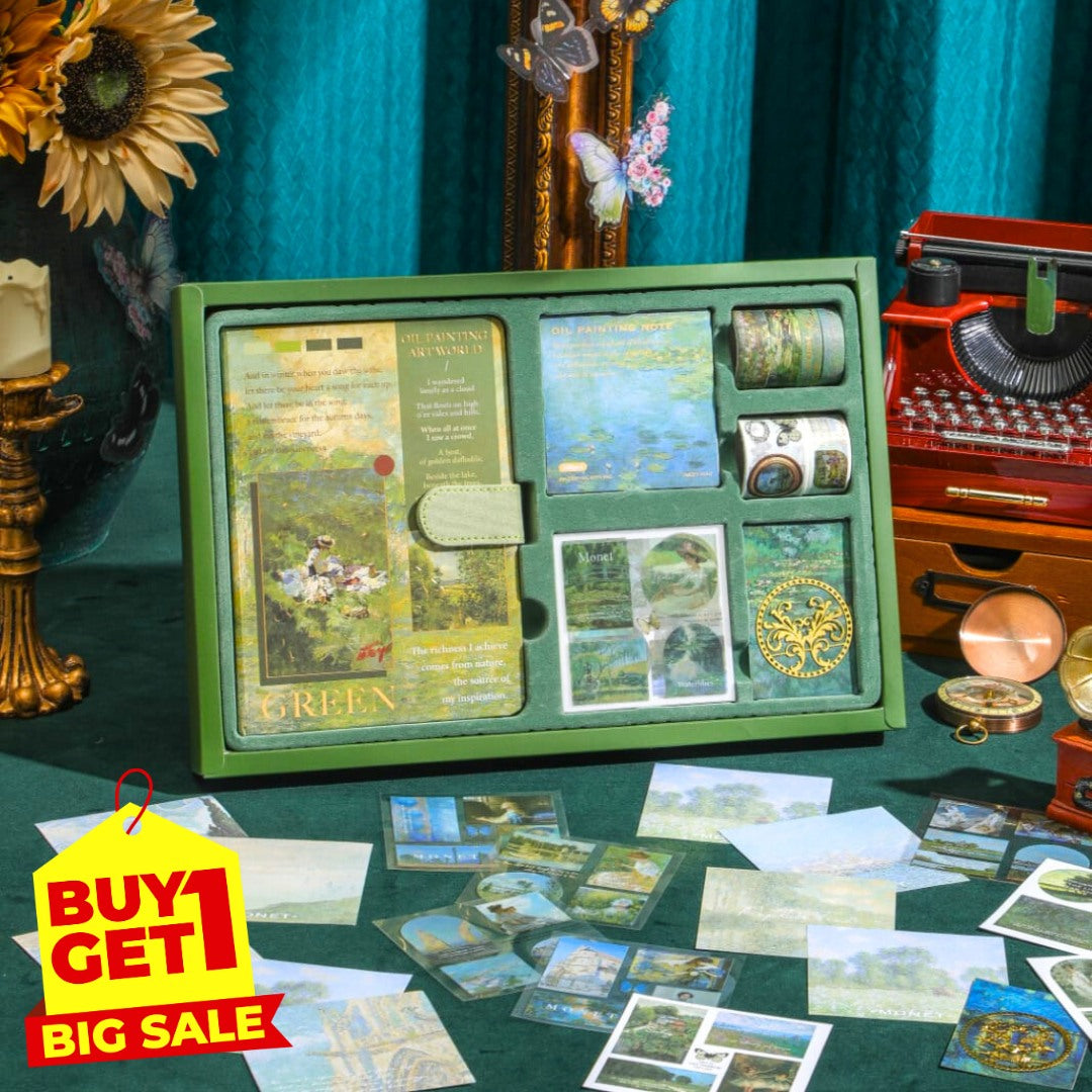 (Buy 1 Get 1 FREE) Van Gogh Premium JUMBO journaling kit for 2025 includes diary, tapes, stickers & sheets - Free Shipping