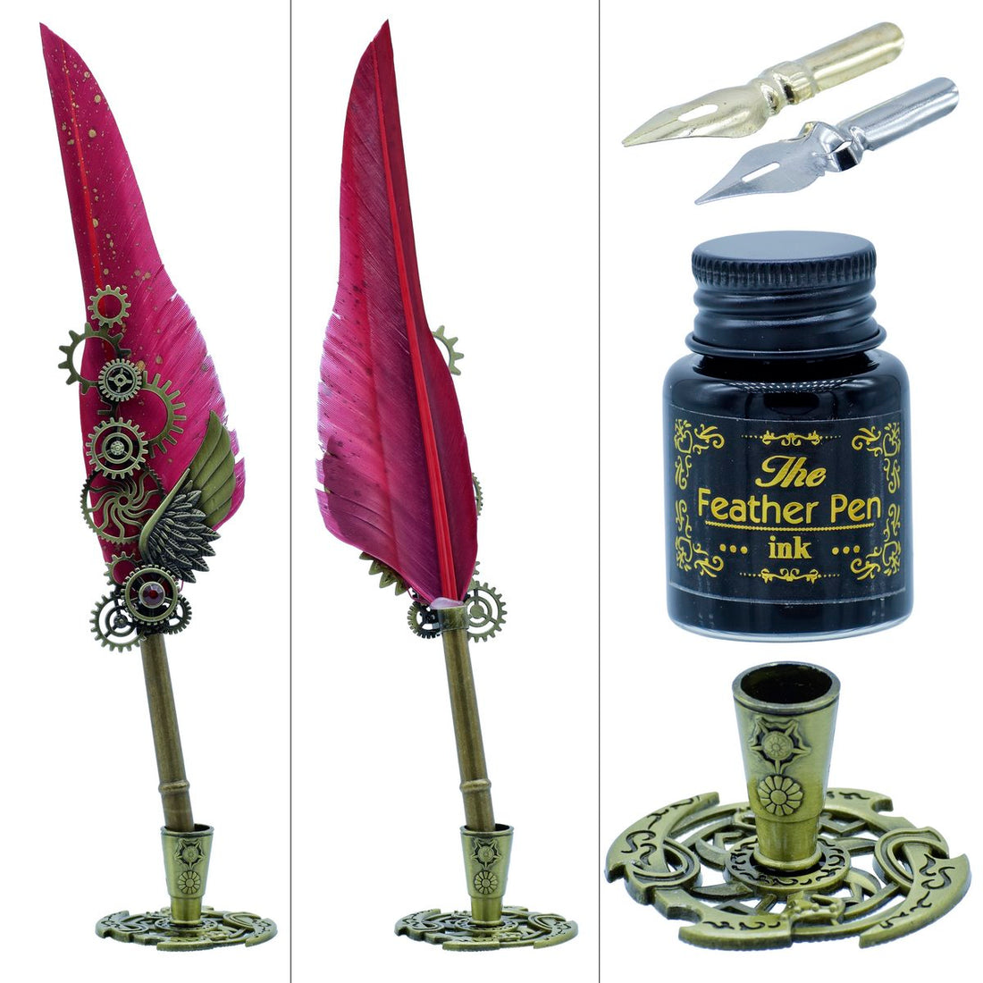 Feather Fountain Pen Gift Box Set Of 5 Pics
