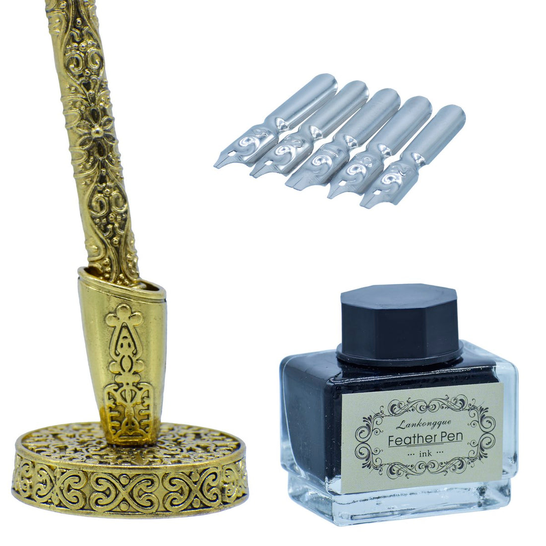 Premiump Feather Fountain Pen Gift Box Set Of 8 pics