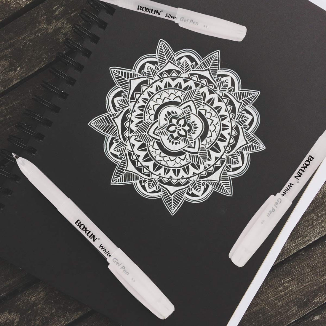 jai ambe novelties Canvas, Sketch books and Everything! White Gel Pen, Mandala White Pen S618WE Buy 1 Get 1 Free