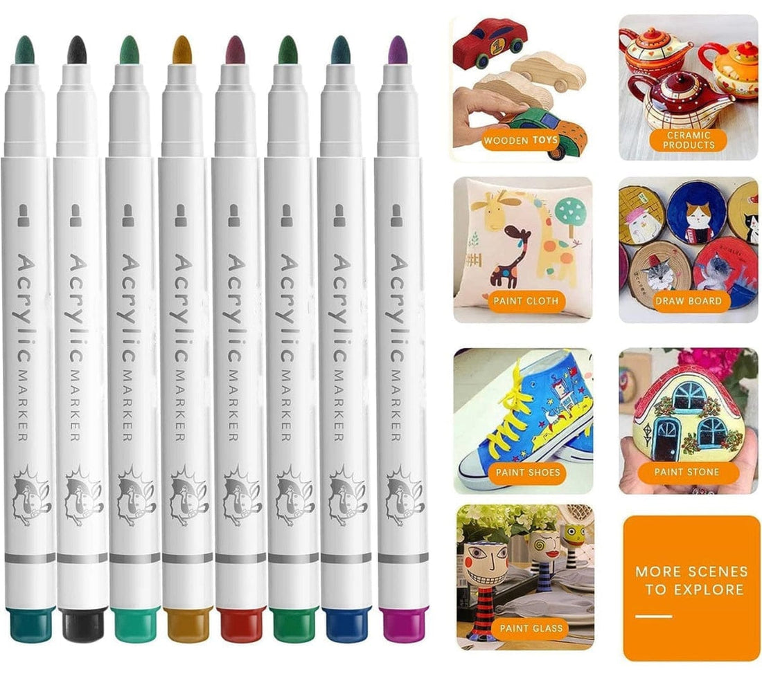 Acrylic Paint Markers – Multi-Surface Art Pens for Resin, Wood, Canvas & More I Limited edition
