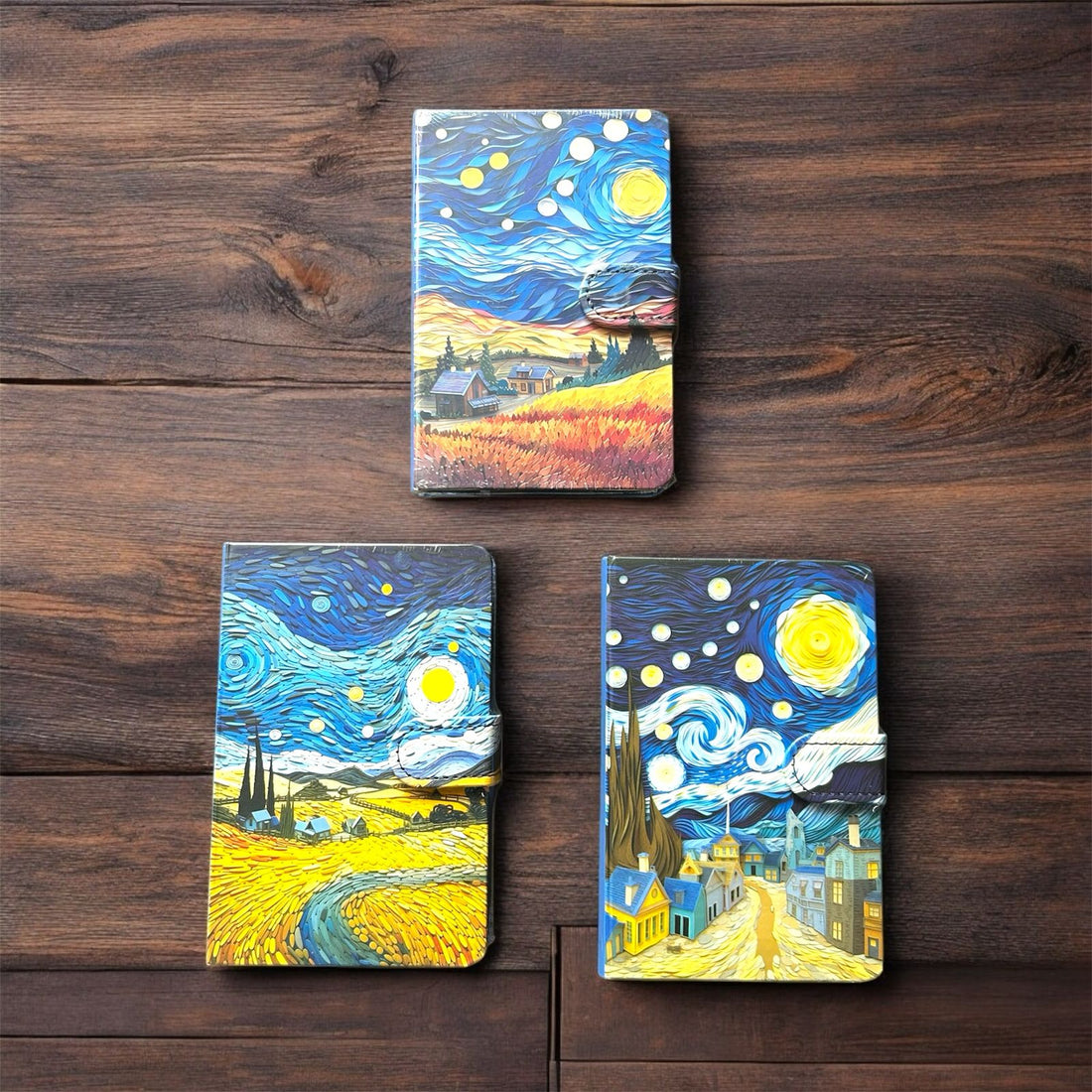 Van Gogh Starry night Journal Diary with magnet lock for 2025
