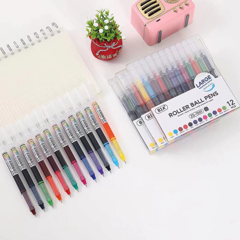 (Buy 1 Get 1 Free) Japanese tips artist fluid Gel pens l Doodling, Mandala Pens, Scrapbooking l pack of 12 colors