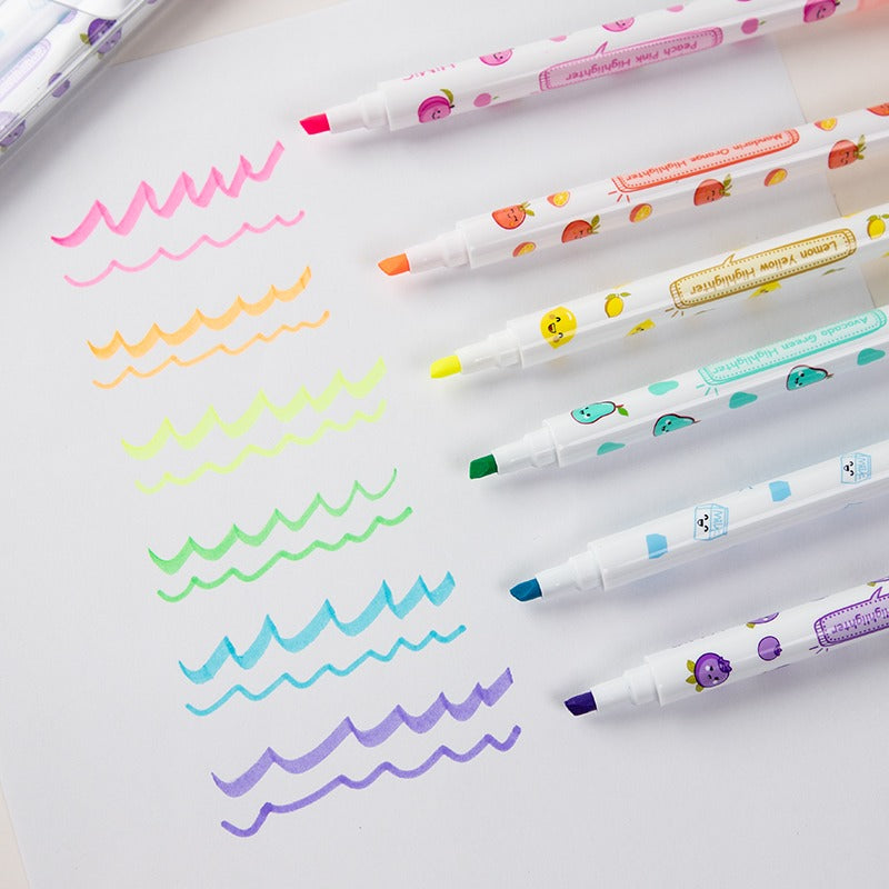 (Buy 1 Get 1 Free) Pastel Highlighters with fragrance I (1 Pack: 6 Highlighters)