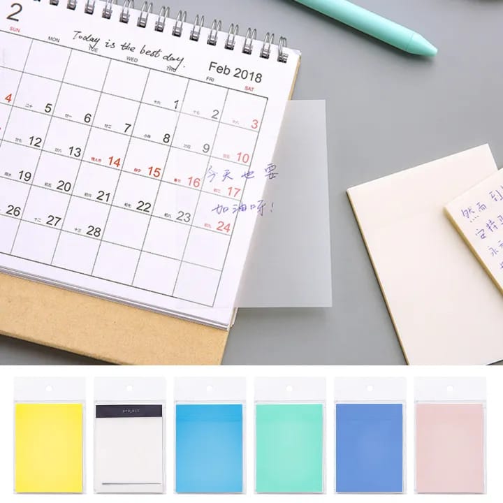Pastel Tranparent 2X3 Sticy notes l pack of 50 sheets