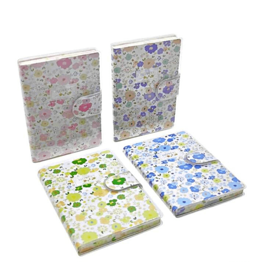 Craftdev Notebooks & Notepads Pastel floral Themed Cute Mini Diary with Velcro Lock- A7 size (pack of 1)
